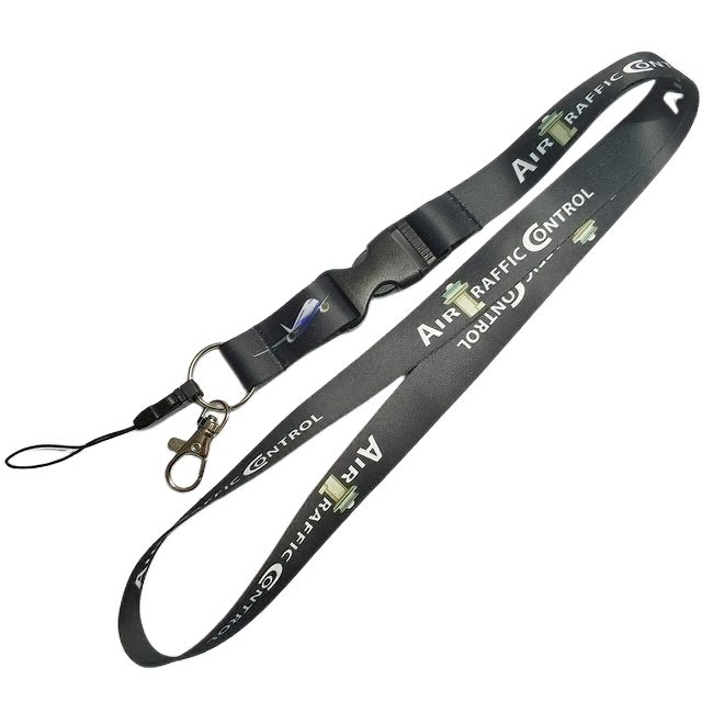Black Air Traffic Control Lanyard