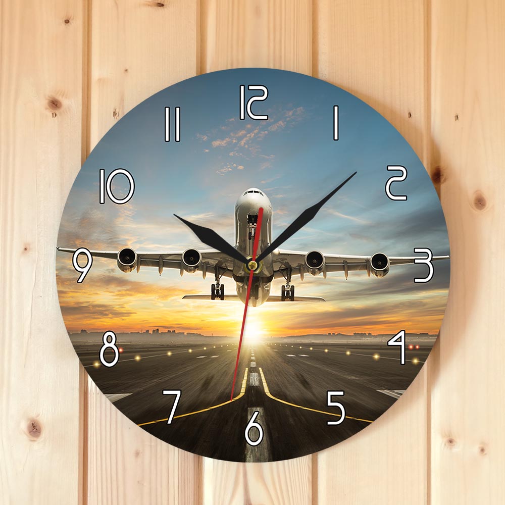Airbus A340 Sunset Takeoff Wall Clock