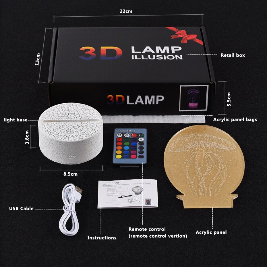 Fighter Jet Design 3 3D Lamp