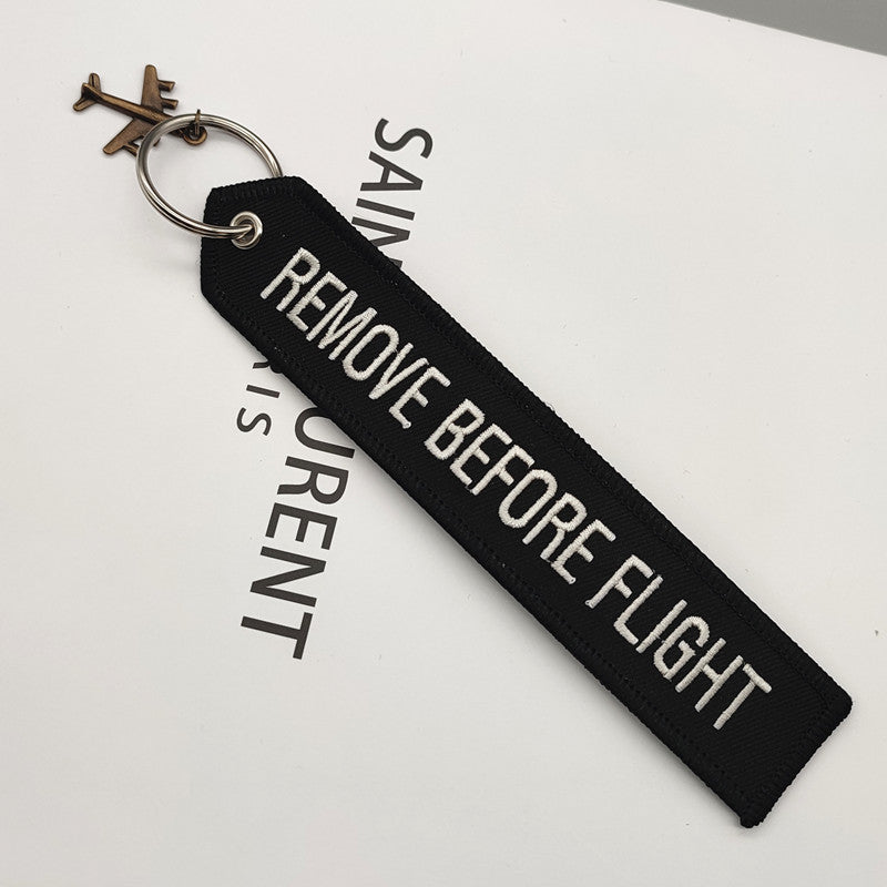 Airbus A350 Embroidered Keychain