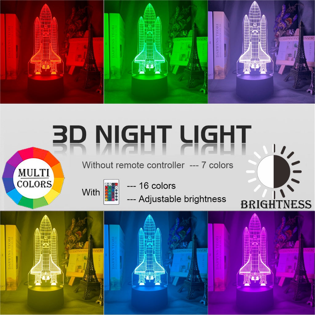 Space Shuttle 3D Lamp