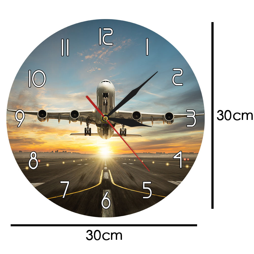 Airbus A340 Sunset Takeoff Wall Clock