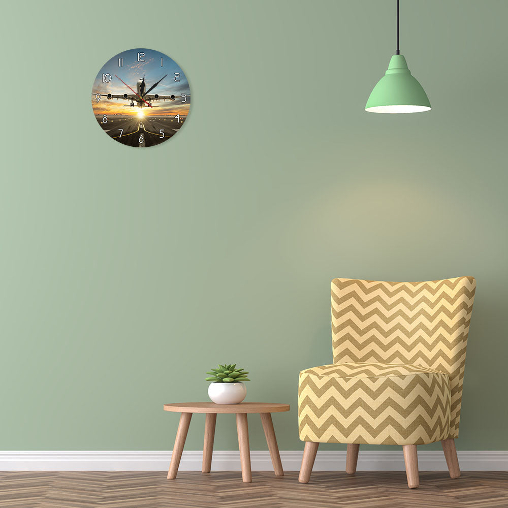 Airbus A340 Sunset Takeoff Wall Clock
