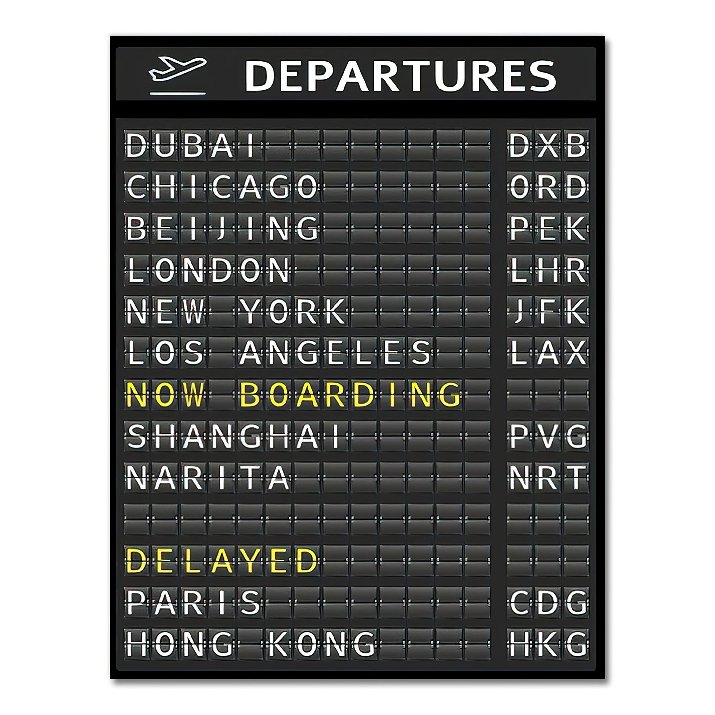 Departures Board Poster