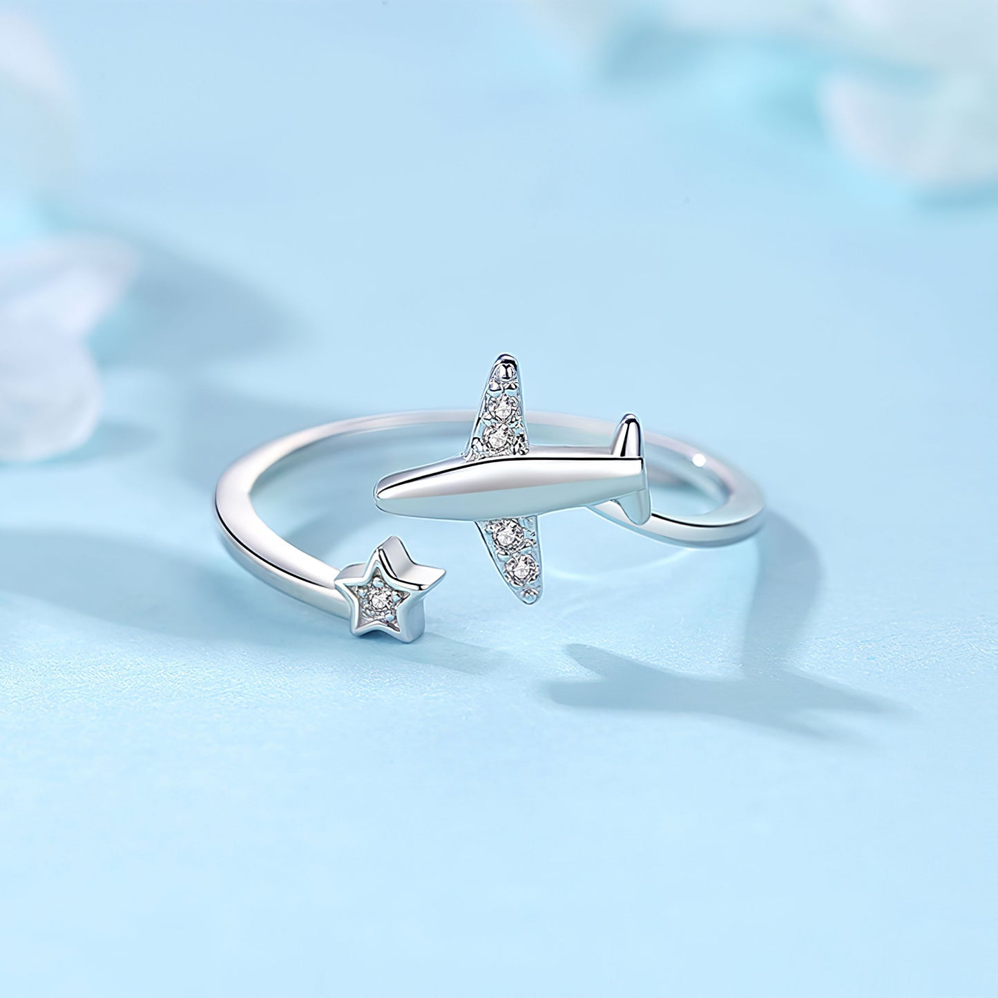 Born to Fly Airplane Ring