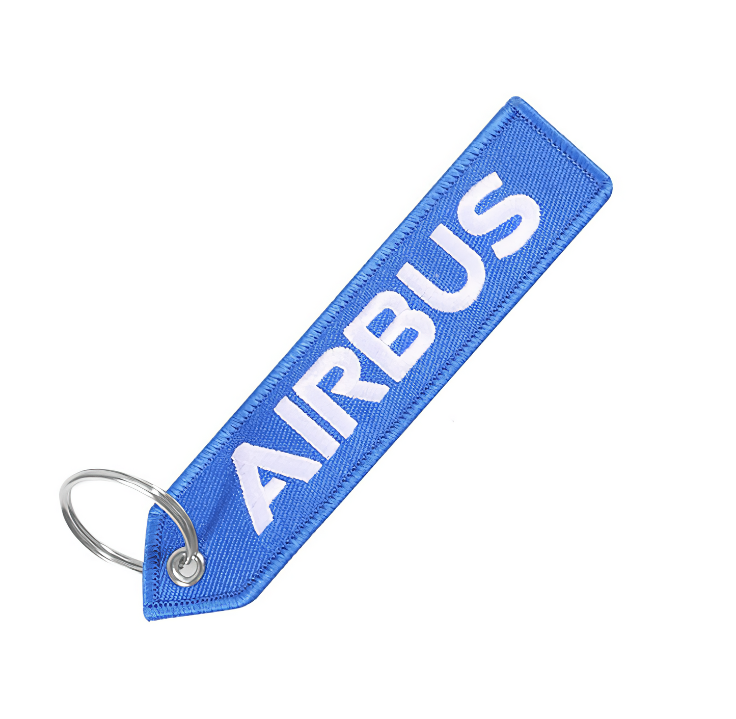 Blue Airbus Embroidered Keychain