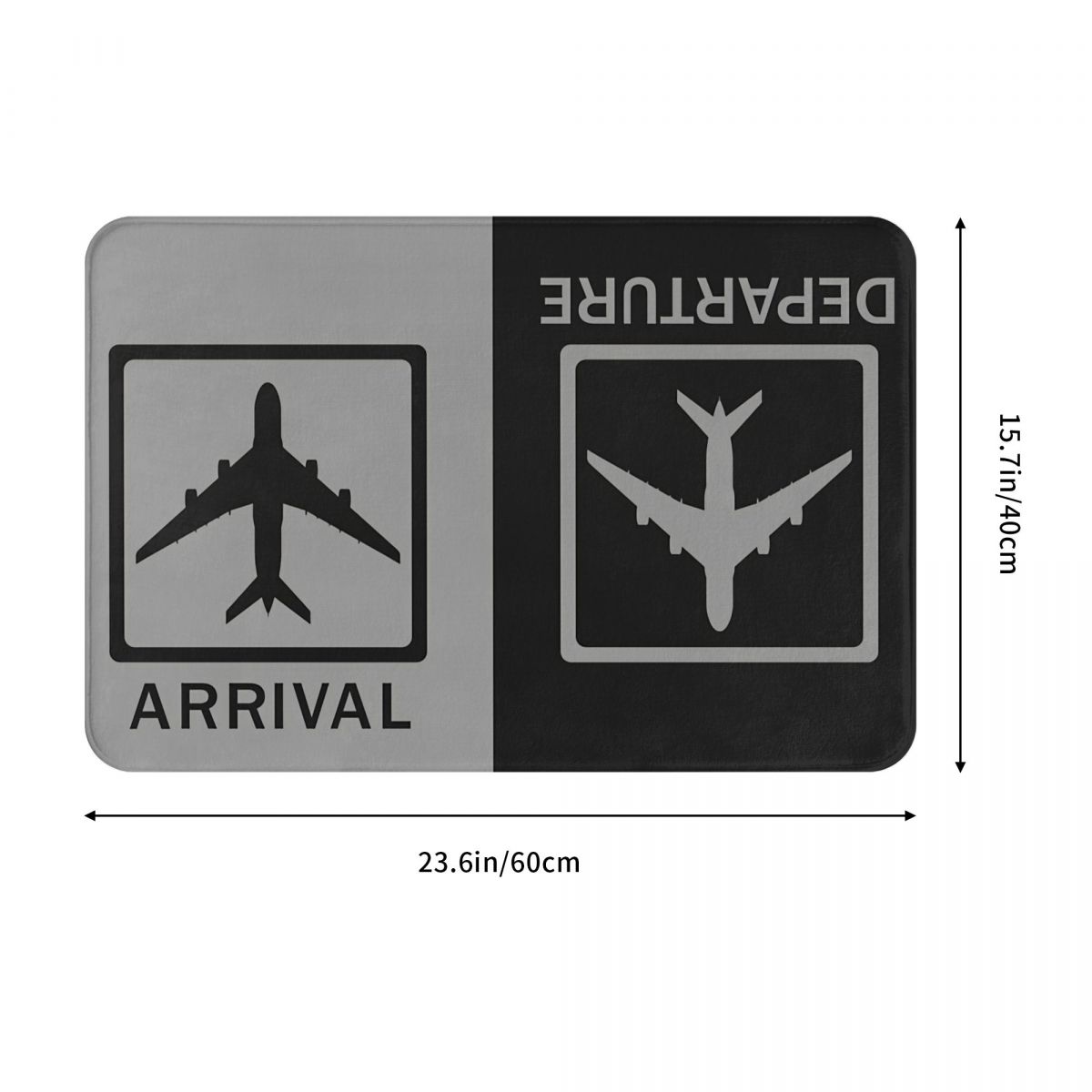 Departures & Arrivals (Black) Multifunctional Mat