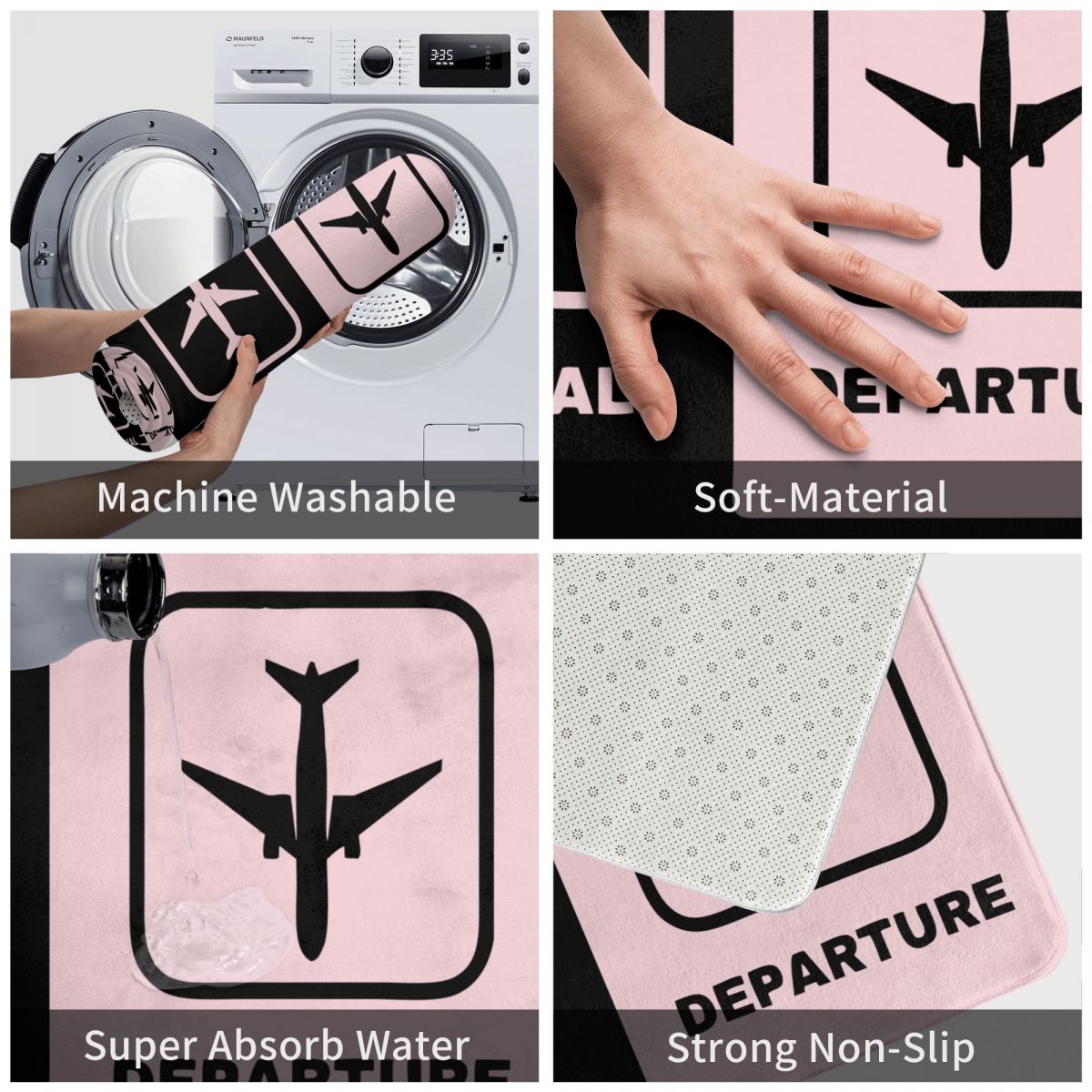 Departures & Arrivals (Pink) Multifunctional Mat