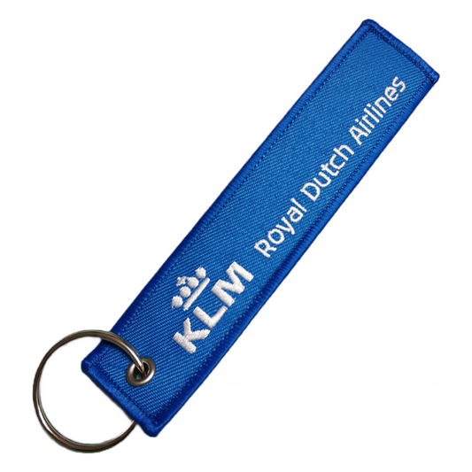 KLM Embroidered Keychain