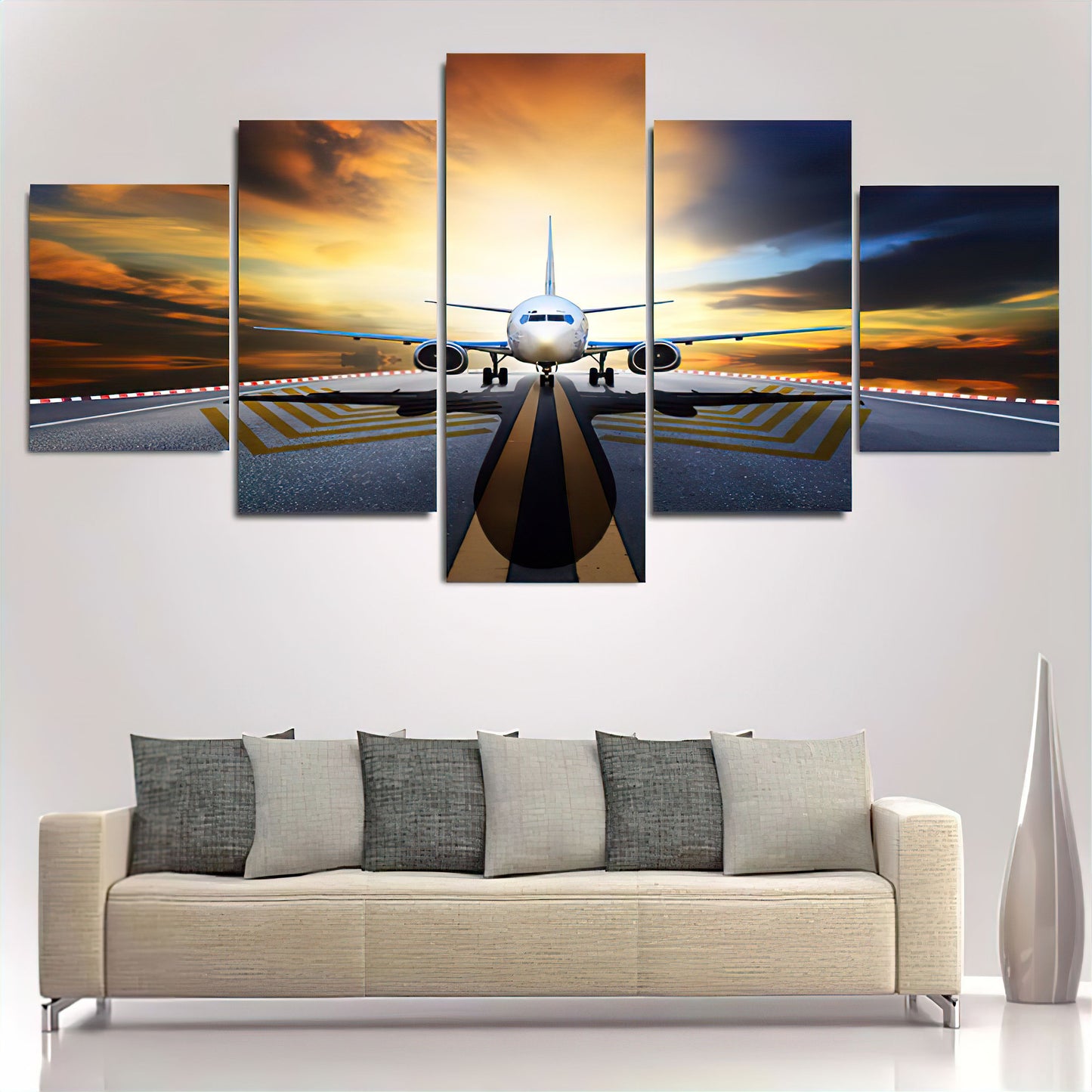 Line Up & Wait - 5 Panel Canvas Wall Art