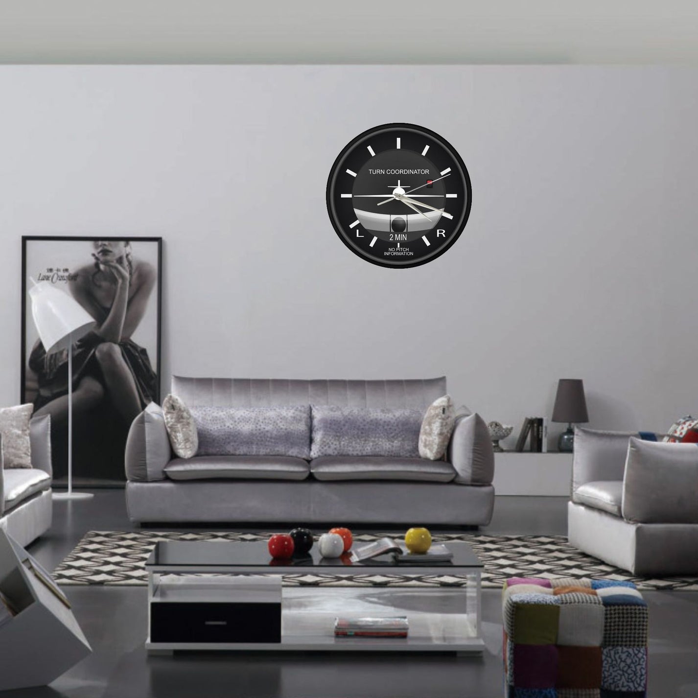 Aviation Wall Clocks Airborne Heading Aviation Aisle