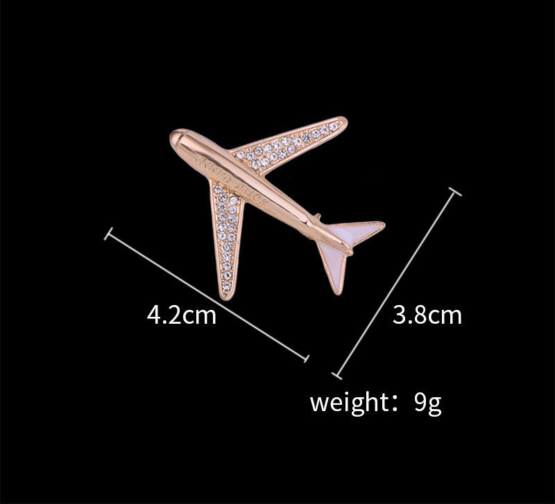 AeroEmblem Geometric Airplane Brooch