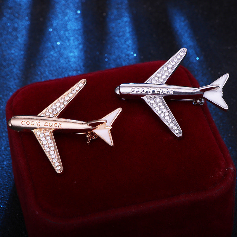 AeroEmblem Geometric Airplane Brooch