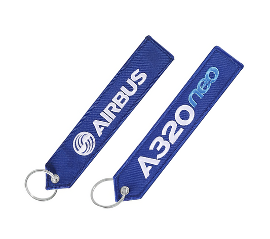 A320neo Embroidered Keychain