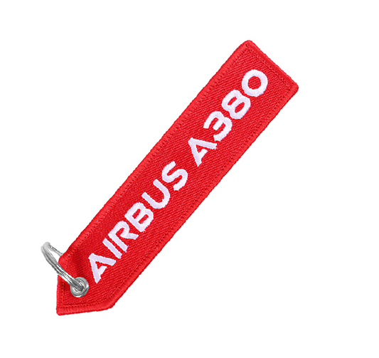 Airbus A380 Embroidered Keychain