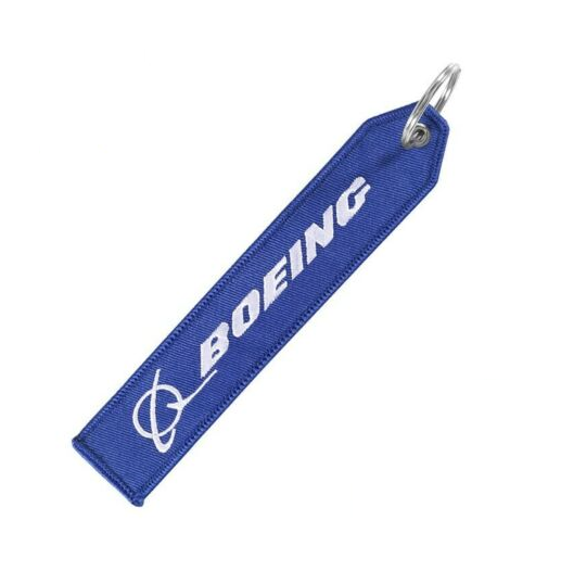 Boeing Embroidered Keychain