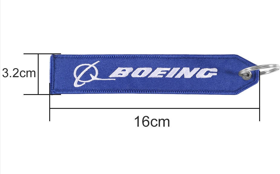 Boeing Embroidered Keychain