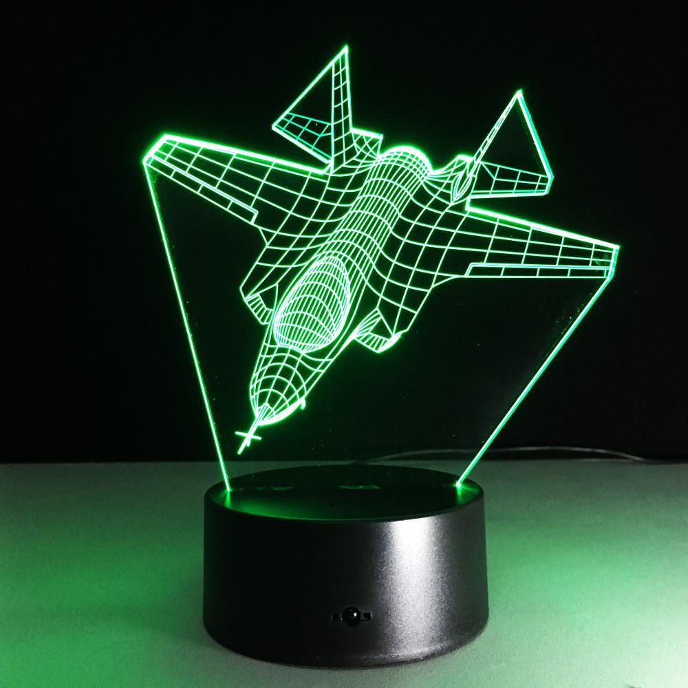Fighter Jet Design 2 3D Lamp