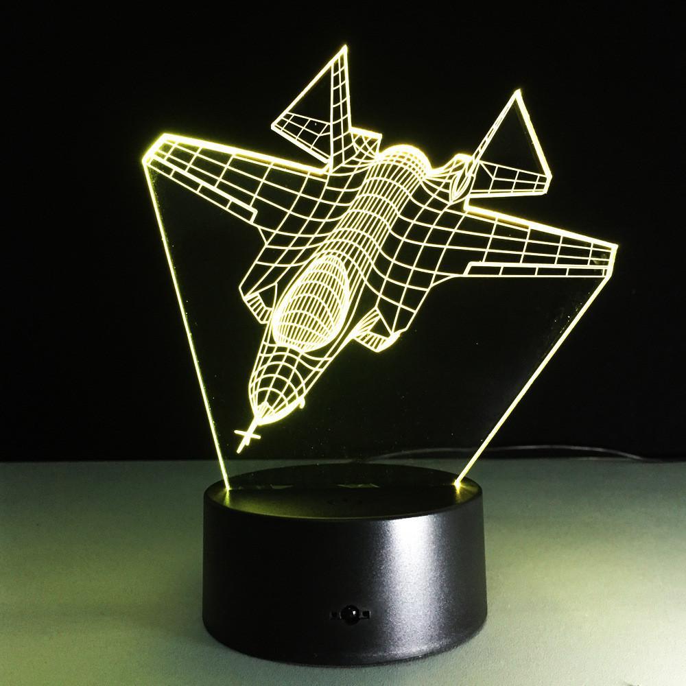 Fighter Jet Design 2 3D Lamp