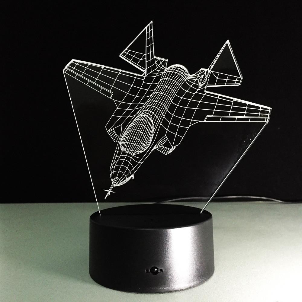 Fighter Jet Design 2 3D Lamp