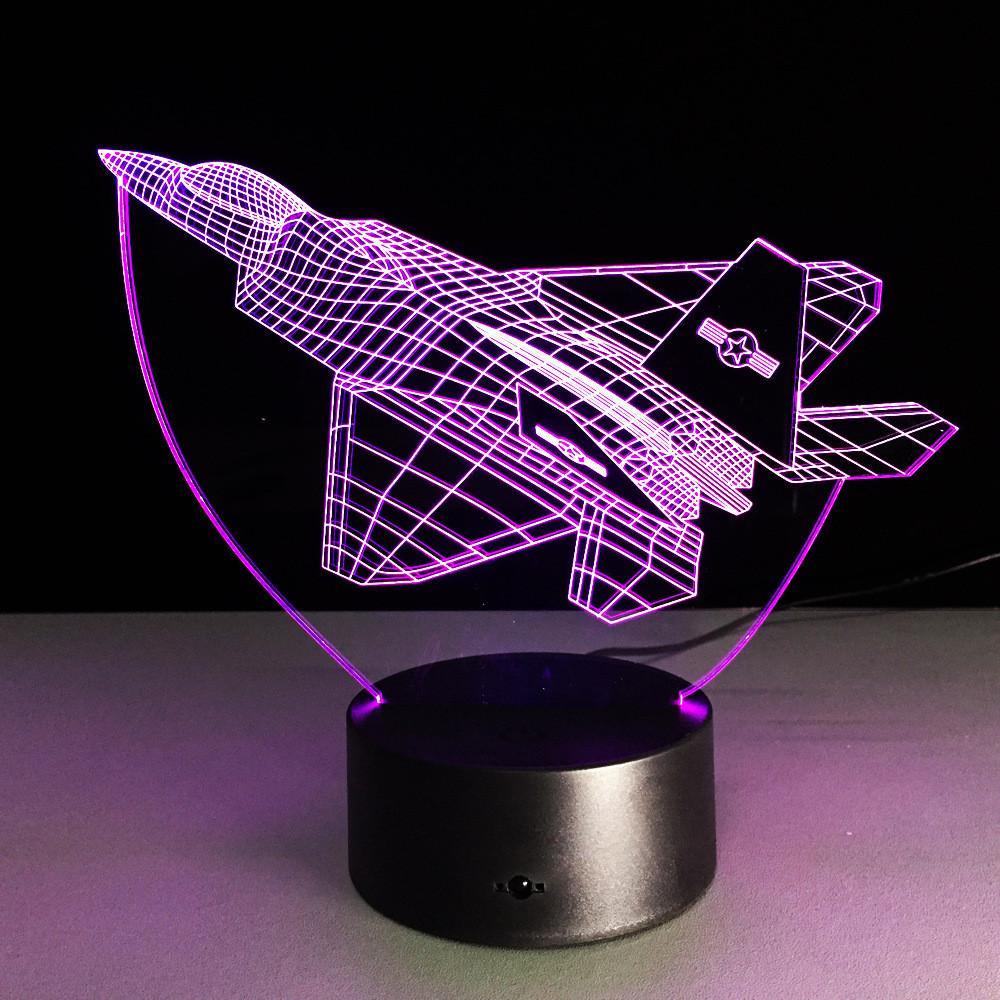 Fighter Jet 3D Lamp