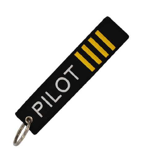 Pilot Embroidered Keychain